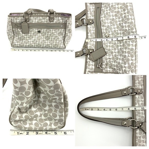 Coach Gray and White Shoulder Bag - Picture 15 of 16